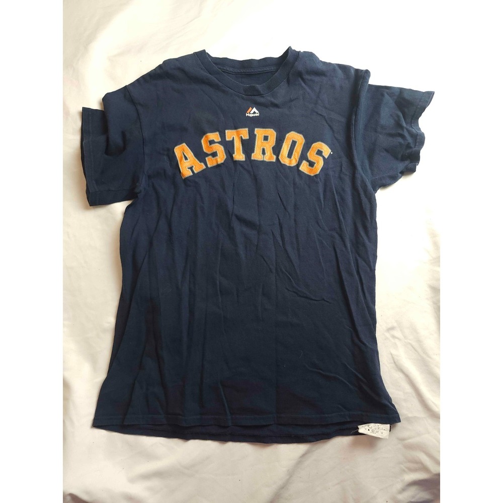 Houston Astros Shirt Mens Medium Navy Blue MLB Baseball Carlos Correa 1 Majestic